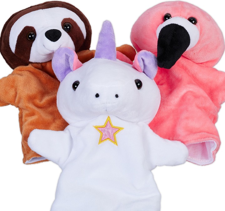 Produktbild Relaxdays 3x Handpuppe