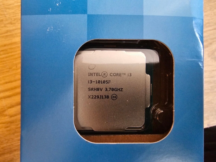 Actual product image Intel Core i3-10105F (LGA 1200, 3.70 GHz, 4 -Core)