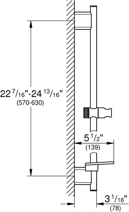 Actual product image Grohe Shower sliding bar Rainshower Smartactive