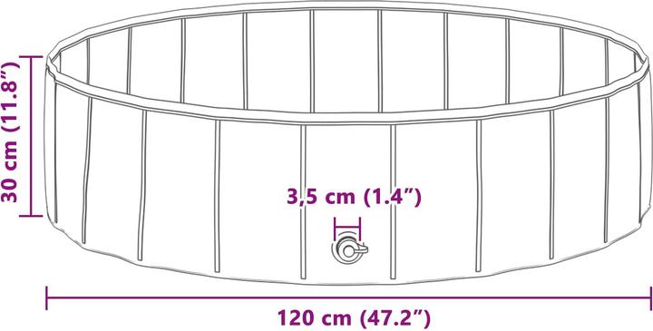 Produktbild vidaXL Hundepool