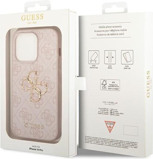 Produktbild Guess GUHCP14L4GMGPI iPhone 14 Pro 6,1" różowy/pink hardcase 4G Big Metal Logo (Apple iPhone 14 Pro)