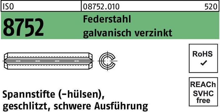 Image du produit Goupille de serrage ISO 8752 fendue 5 x 30 Acier à ressort galvanisé, version lourde ISO 8752