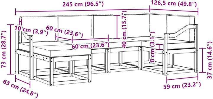 Produktbild vidaXL Outdoor-Sofa