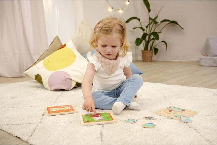 Actual product image Eichhorn EH Inlay puzzle Friends, 6-sort. (9 pieces)