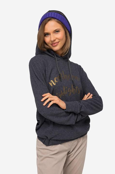 Immagine prodotto Laurasøn Maglia con stampa Northern, cappuccio, maniche lunghe e orlo elastico (L)