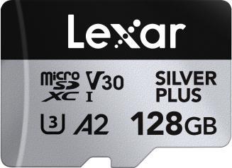 Actual product image Lexar Professional SILVER PLUS (128 GB, microSDXC, U3, UHS-I)