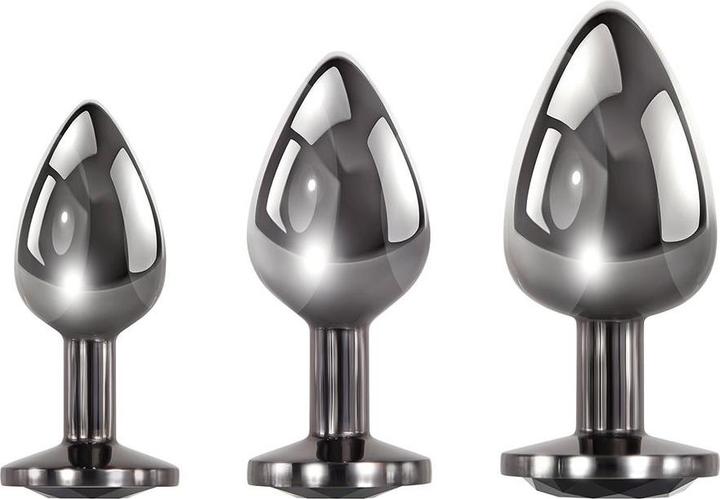 Actual product image Evolved Butt Plug "Black Metal" Set