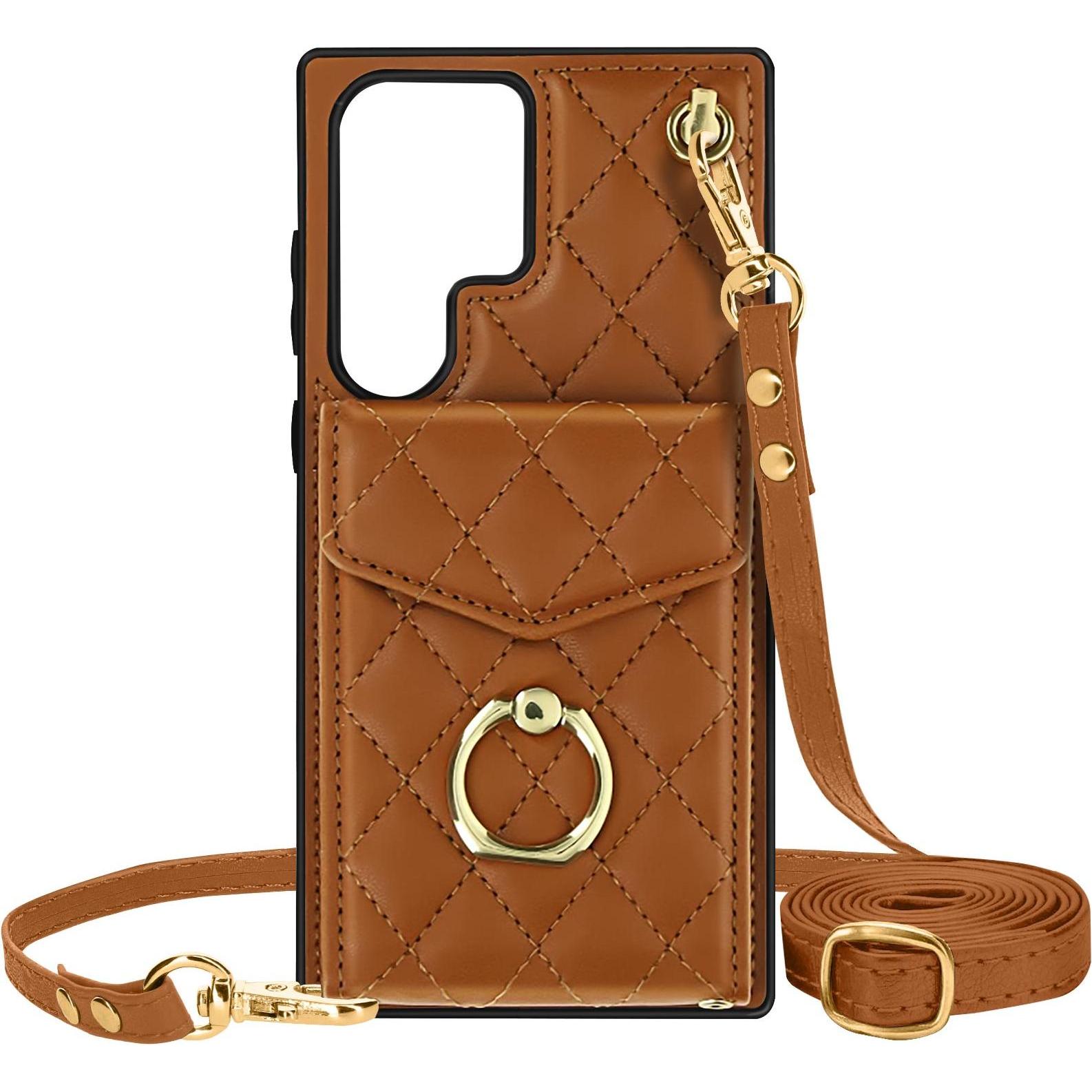 Thumbnail - Avizar Crossbody Series (Samsung Galaxy S23 Ultra), Smartphone Hülle, Braun