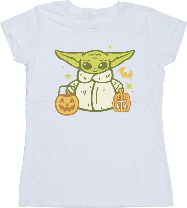Actual product image Star Wars Womens/Ladies Trick Or Treat Grogu Cotton T-Shirt (M)