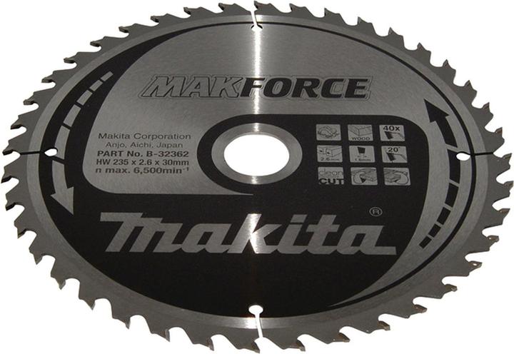 Actual product image Makita Saw blade MAKFORCE 235x30x40Z