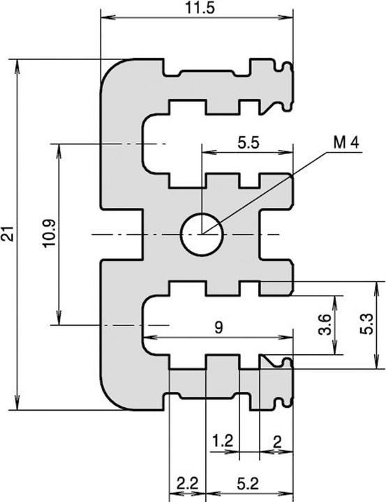 Produktbild Schroff Modulschiene mitte, Typ VT - MODULSCH. MITTE 84TE VT