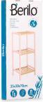Actual product image Berilo square bookcase 3 shelves bamboo pink