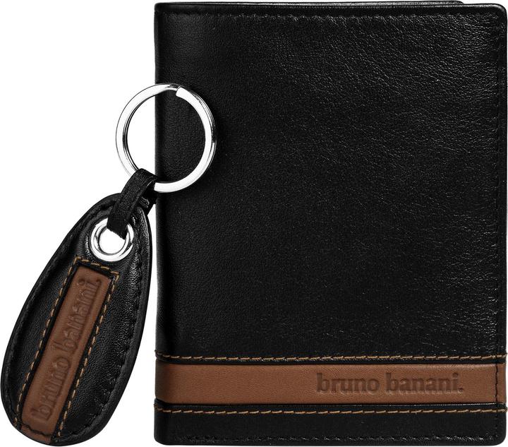 Actual product image Bruno Banani Gift Set Slim Wallet / Keychain Black