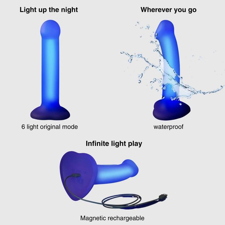 Image du produit Strap-on-me Glow-Led Dildo (M)