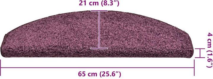 Actual product image vidaXL Step mats 30 pcs. Dark purple 65x21x4 cm (65 x 21 x 4 cm)