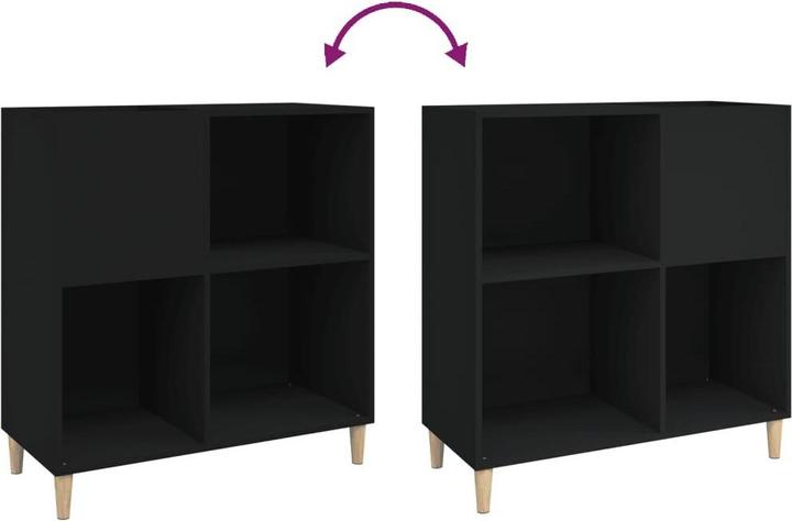Image du produit vidaXL Plattenschrank Schwarz 84,5x38x89 cm Holzwerkstoff
