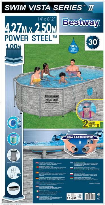 Produktbild Diverse Hardware Bestway Power Steel Swimmingpool-Set 427x250x100 cm (427 x 250 x 100 cm)