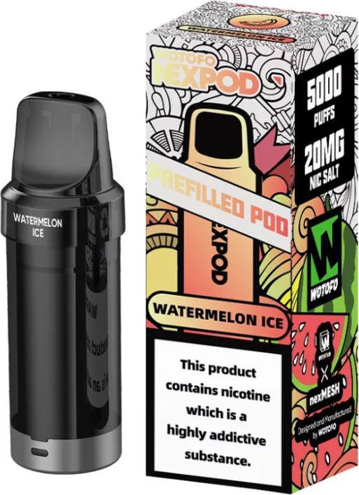 Actual product image Wotofo Nexpod Ersatzpod 7000 - Watermelon Ice (Ice tea, Sprig, Watermelon)
