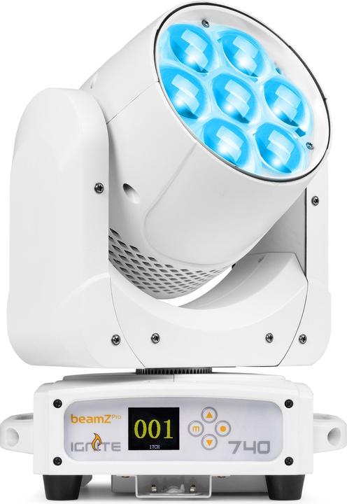 Image du produit BeamZ Professional IGNITE740WH LED wash moving head met zoom - 7x 40W RGBW LEDâ€™s - Wit (40 W, LED)