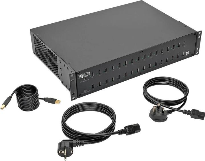 Actual product image Eaton 32-Port USB Charging Station with Syncing 230V 5V 80A 400W USB Charger Output 2U Rac (400 W)