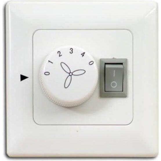 Pepeo Wand/ Stufenschalter Deckenventilator mit Licht Aufputz, Zubehör Luftbehandlung