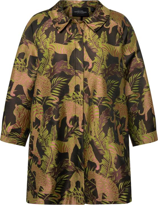 Produktbild Ulla Popken Jacke, Jacquardmuster, Hemdkragen, Druckknöpfe (56)
