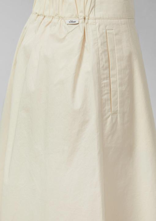 Produktbild s.Oliver Baumwoll-Midirock mit Gummizug und Leistentaschen (32)