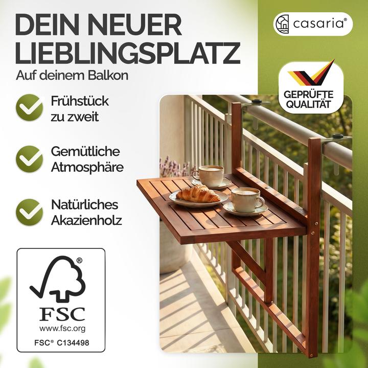 Image du produit Casaria Table de balcon (45 cm)