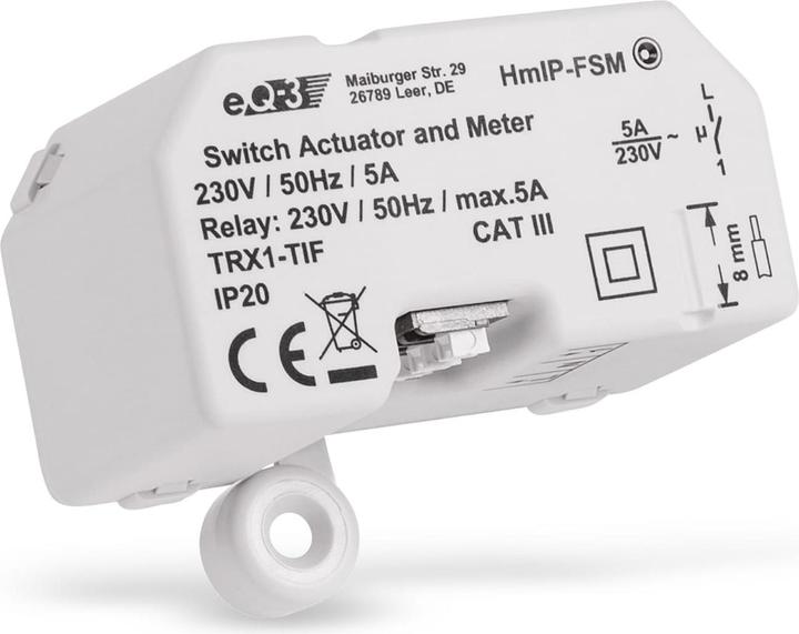Actual product image Homematic IP Switch-measurement actuator - flush-mounted (Switch actuator)