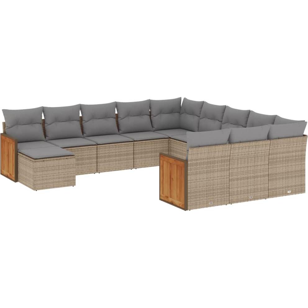 VidaXL, Gartenlounge, 10-tlg. Garten-Lounge-Set mit Kissen