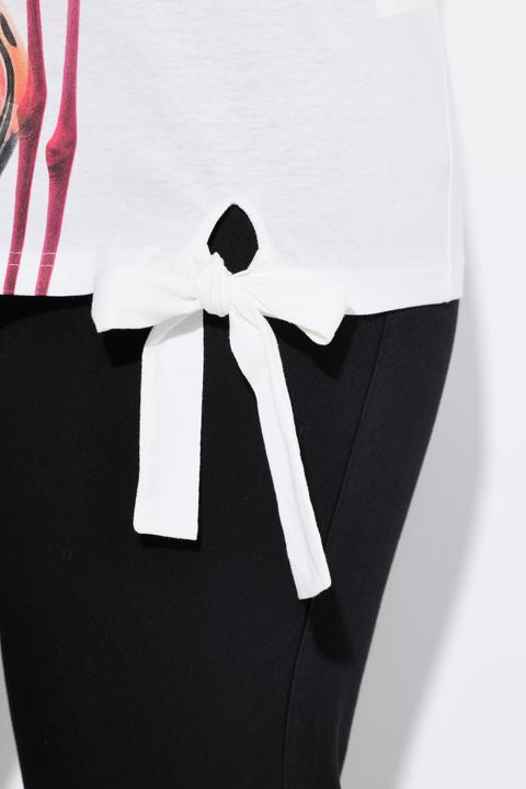 Immagine prodotto Ulla Popken T-shirt con fenicotteri, applicazioni, scollo a girocollo e mezze maniche (42, 44)