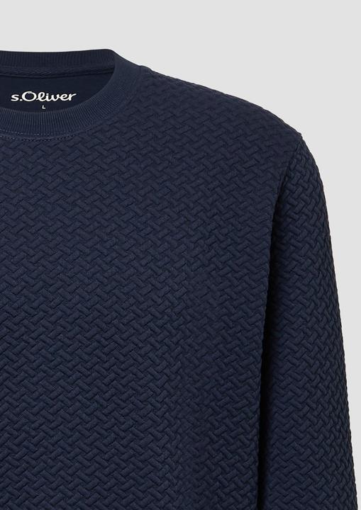 Produktbild s.Oliver Sweatshirt Strukturiertes Sweatshirt mit Crew Neck (M)