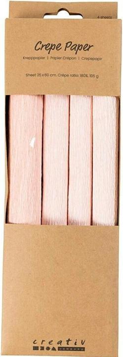 Immagine prodotto Creativ Company Krepppapier 4 Rollen 25 x 60 cm, Rosa (105 g/m², 1 x)