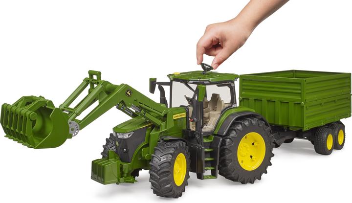 Actual product image Bruder John Deere 7R 350 with front loader & trailer