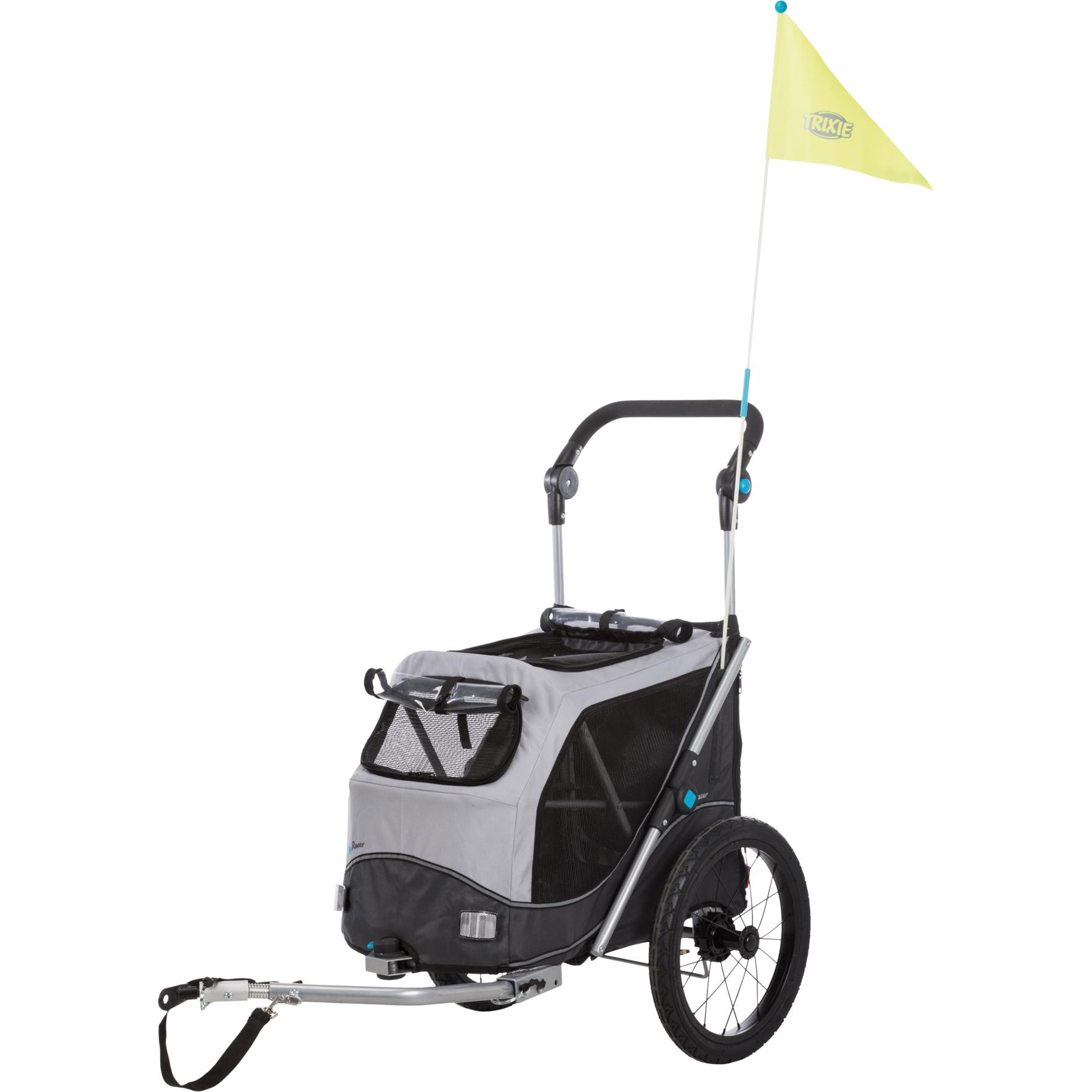 Comparer les prix de TRIXIE Roulotte de velo - pliable - S: 58 x 93 x 74/114 cm - Gris - Pour chien