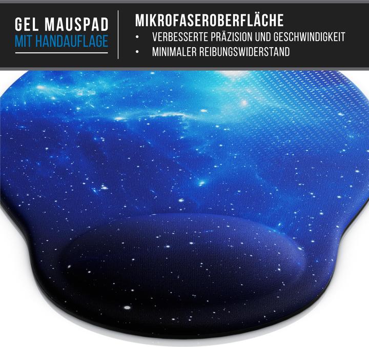 Produktbild CSL Mauspad, Ergonomisches Schaumstoff Office Mausmatte, Entlastung des Handgelenks, Space