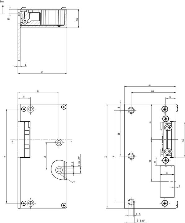 Produktbild effeff Elektro-Türöffner EFF-EFF 118 FaFix® mit Radiusfalle (Indoor)