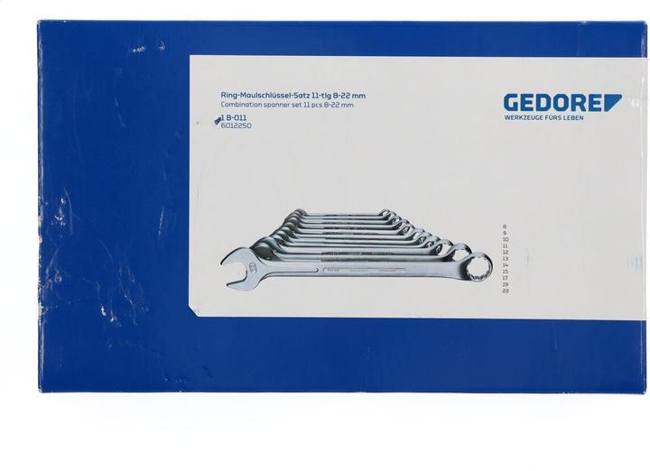 Image du produit Gedore 1 B-011 Jeu de clés mixtes 11 pièces 8-22 mm (8 mm, 9 mm, 13 mm, 14 mm, 15 mm, 17 mm, 19 mm, 22 mm, 10 mm, 11 mm, 12 mm)