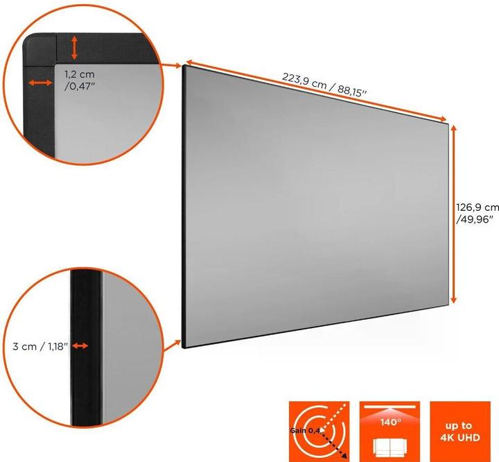 Produktbild Celexon CLR HomeCinema (100", 16:9)