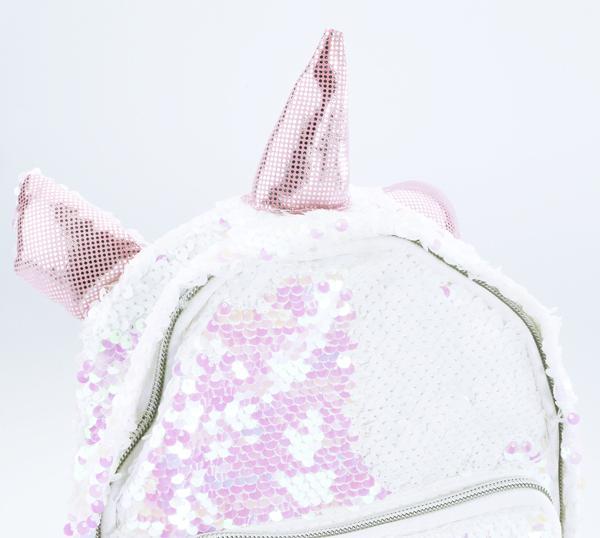 Actual product image Girabrilla Backpack sequins unicorn