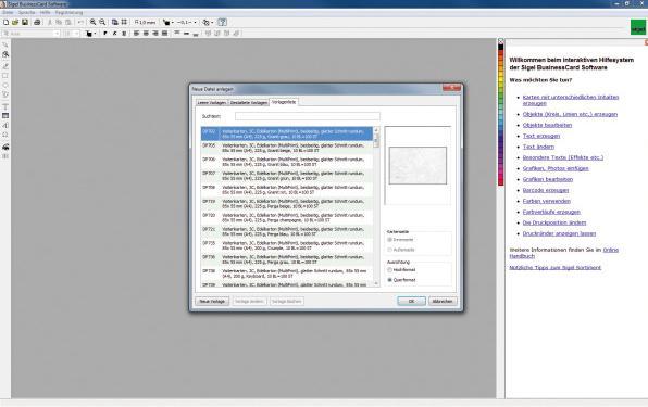 Actual product image Sigel BusinessCard Software (85 x 55 mm)