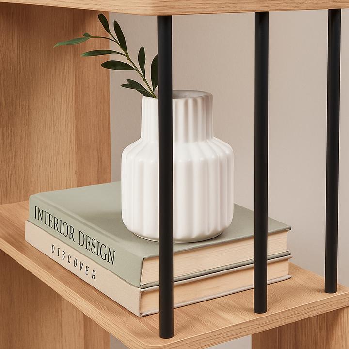 Produktbild En.Casa Eckregal Afrel 160x54x54 cm Eicheoptik (54 x 54 x 18 cm)