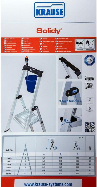 Actual product image Krause Stepladder with steps (Stepladder, 160 cm)
