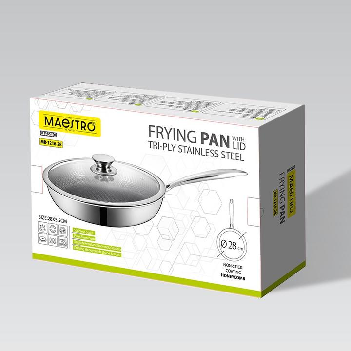 Produktbild Maestro Patelnia z pokrywką 28cm MR-1216-28 (Aluminium, Edelstahl)