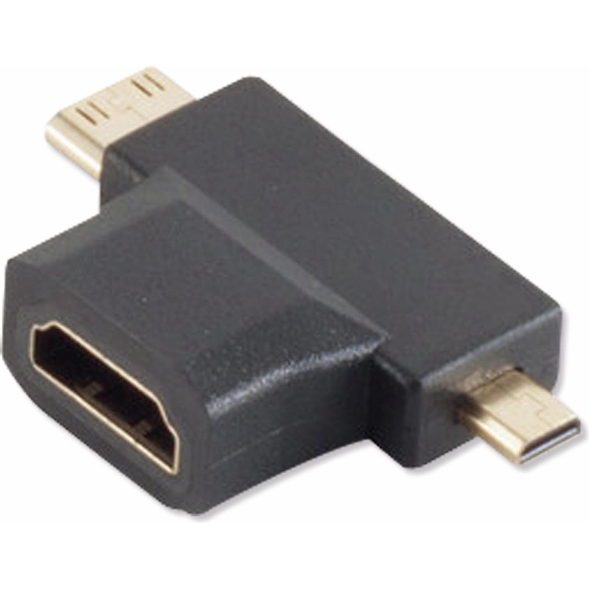 Shiverpeaks Mini / Micro HDMI T-Stück Adapter (HDMI), Data + Video Adapter, Schwarz