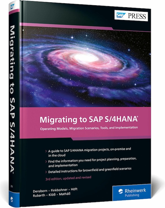 Produktbild Densborn:Migrating to SAP S/4HANA (Englisch, Boris Rubarth, Kim Mathäss, Frank Finkbohner, Frank Densborn, Martina Höft, Petra Klöss, 2024)