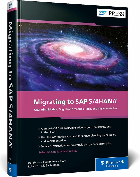 Produktbild Densborn:Migrating to SAP S/4HANA (Englisch, Boris Rubarth, Kim Mathäss, Frank Finkbohner, Frank Densborn, Martina Höft, Petra Klöss, 2024)