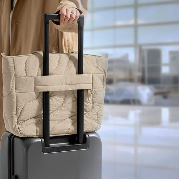 Produktbild tomtoc Terra-T38 Puffy Laptop Tote Bag, 13.5L, beige (16", Universal)