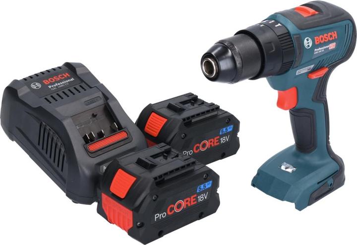 Actual product image Bosch Professional Bosch GSB 18V-55 Professional Battery Impact Drill 18 V 55 Nm Brushless + 2x ProCORE Battery 5.5 Ah