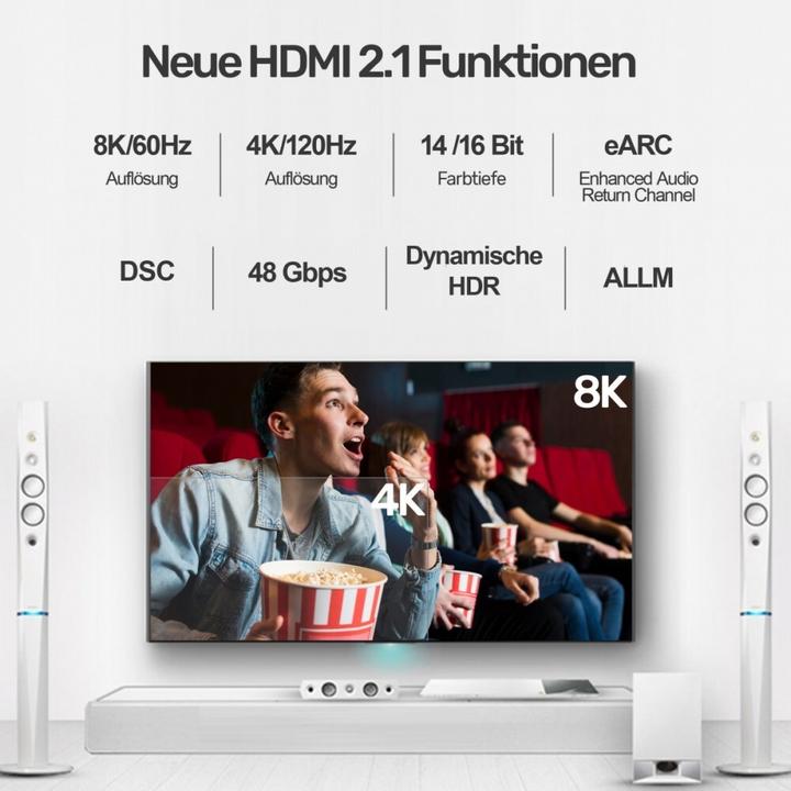 Produktbild Unitek HDMI – HDMI (3 m, HDMI, 2.1)
